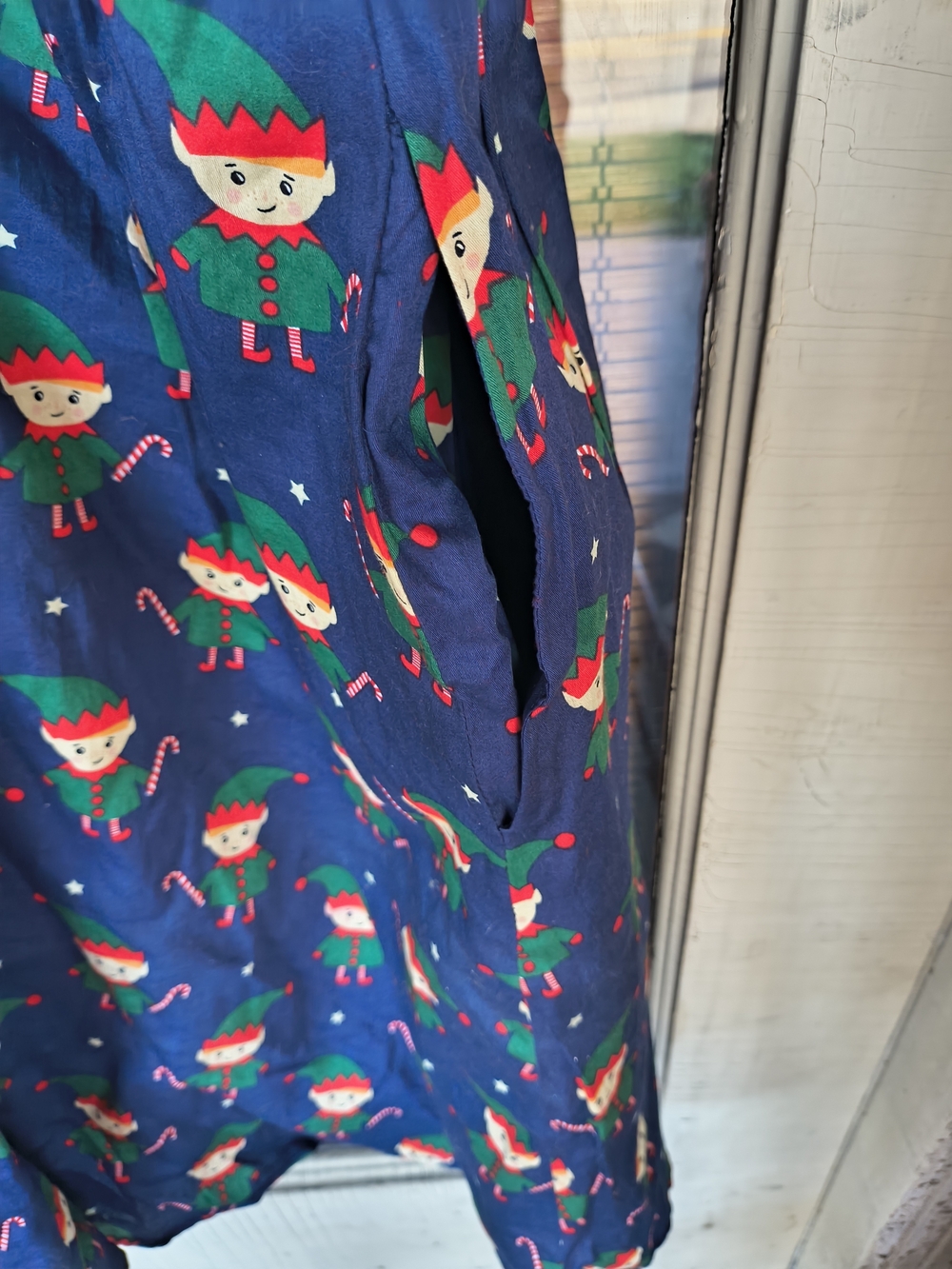 ModCloth What’s The Scoop A-Line Dress Navy Elf Holiday Christmas Print 2X - Picture 9 of 12